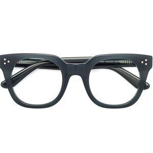 YesGlasses Jackman Teal Medium Acetate Trapezoid Reading Glasses R14673